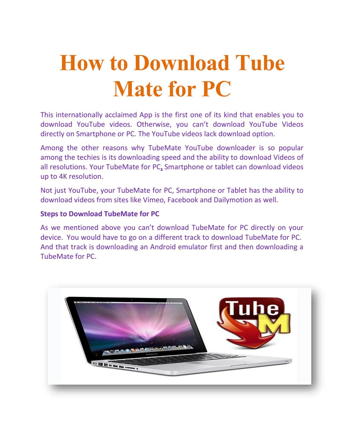 tubemate downloader free for pc